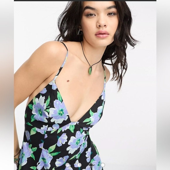 NEW! Free People Finer Things Floral Maxi 🦋 Sz Medium - Picture 5 of 14